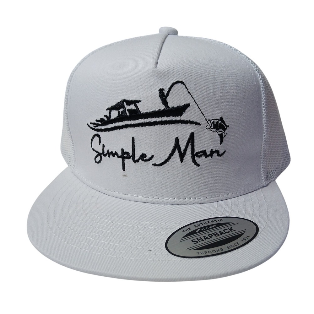 Simple Man Fishing Boat Snapback‎ Trucker Hat Cap NEW